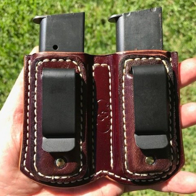 Clipped Double Magazine Pouch Basketweave