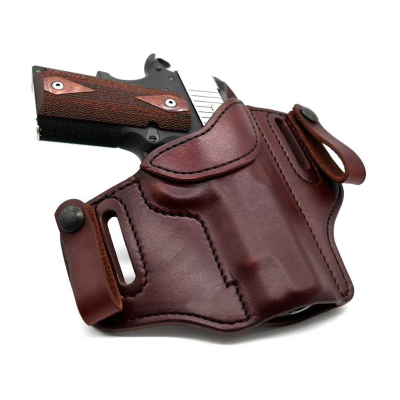 Burgundy Mahogany Cobra Hybrid Leather Holster