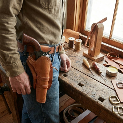 Lined Gunfighter Leather Holster