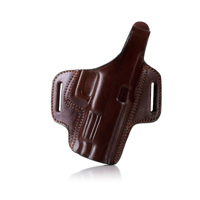 Handcrafted OWB Leather Gun Holster - Custom Molded Full-Grain Leather Holster for Perfect Fit and Security with Reinforced Steel Thumb Break