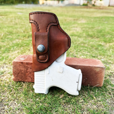 Brown Leather IWB Holster (Open-Top Clip)