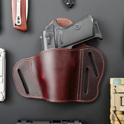 Western Style Leather OWB Belt Holster