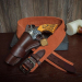 Big Jake Leather Gun Belt With Bullet Loops - Open Top OWB Leather Western Holster