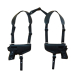 Black Nylon Dual Pistol Horizontal Shoulder Holster