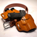 Tan Leather EDC Holster Kit With OWB Holster Gun Belt