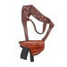Brown Leather Horizontal Shoulder Holster w/ Steel Thumb Break