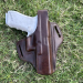 Handcrafted OWB Leather Gun Holster – Custom Molded Full-Grain Leather with Reinforced Steel Thumb Break for Perfect Fit & Security