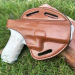 Premium Handcrafted OWB Leather Gun Holster - Custom Molded for Multiple Carry Positions with Reinforced Steel Thumb Break