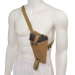 Khaki Canvas Tanker Shoulder Holster – front view showing flap closure