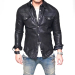 Men’s Black Lambskin Leather Shirt