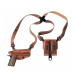 Classic Brown Leather Shoulder Holster System