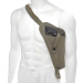 OD Canvas M3 Tanker Shoulder Holster With Shell Loops – front profile – full flap retention