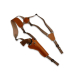 Handmade Tan Leather Vertical Shoulder Holster for Revolvers – Webbing Harness